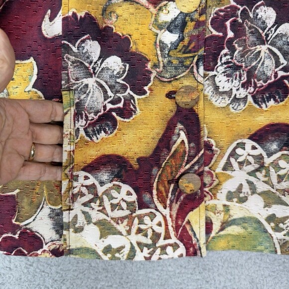 Chico's Blazer Jacket Womens Size Small/6 Silk Blend Textured Paisley Print - Picture 4 of 13